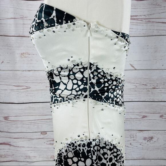 Night Moves animal print mermaid flare trumpet prom dress formal - Picture 10 of 16